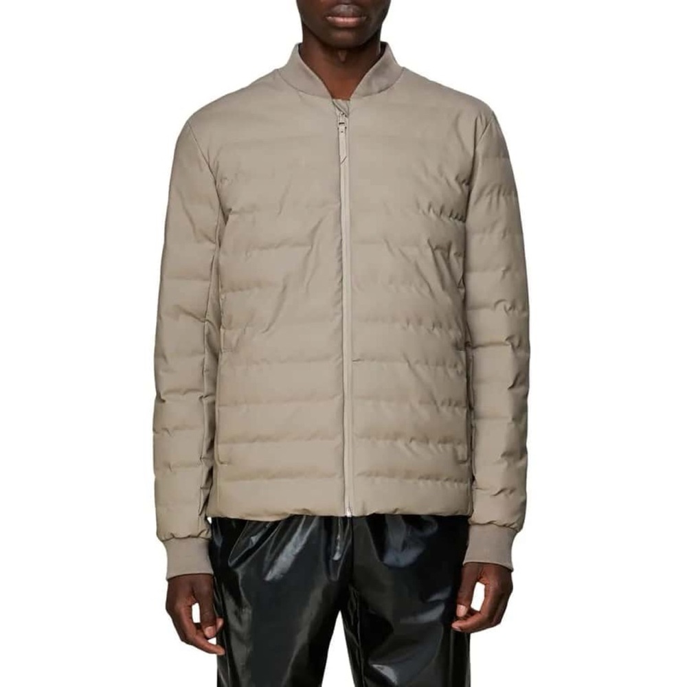 Rains Trekker Jacket Taupe Unisex Featherless Insulated Waterproof Minimal
